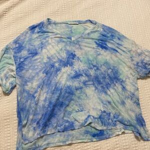 Blue Tie-Dye Top
